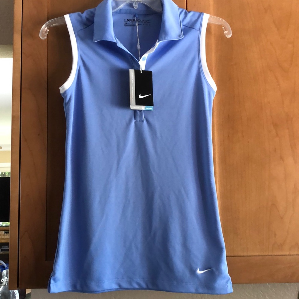 Blue Sleeveless Nike Golf Top